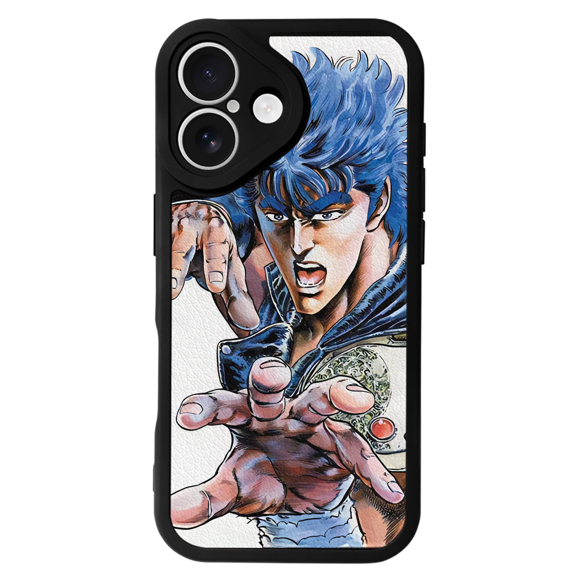 （画像用） 北斗の拳 Fist of the North Star 【iPhone 16シリーズ対応】シリコンスマホケース（レザー調） 材質：シリコン
